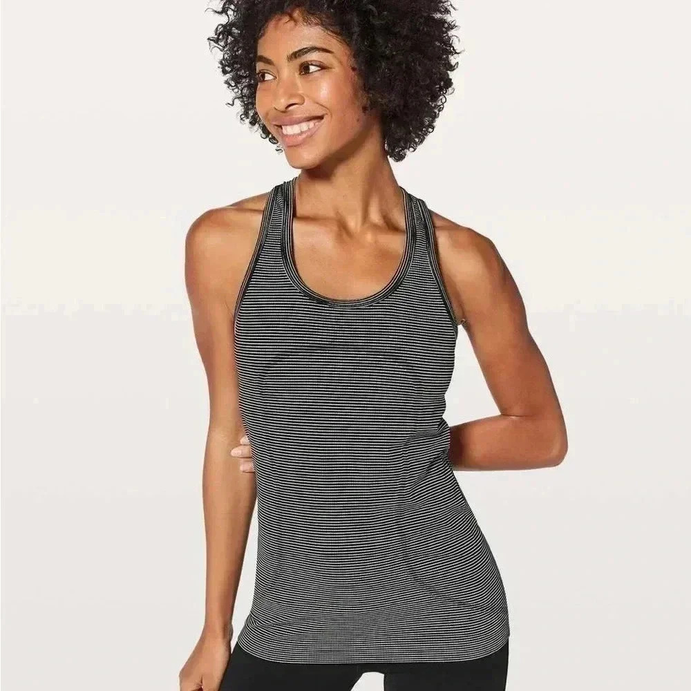 Lululemon Swiftly Tech Racerback White / Black  4